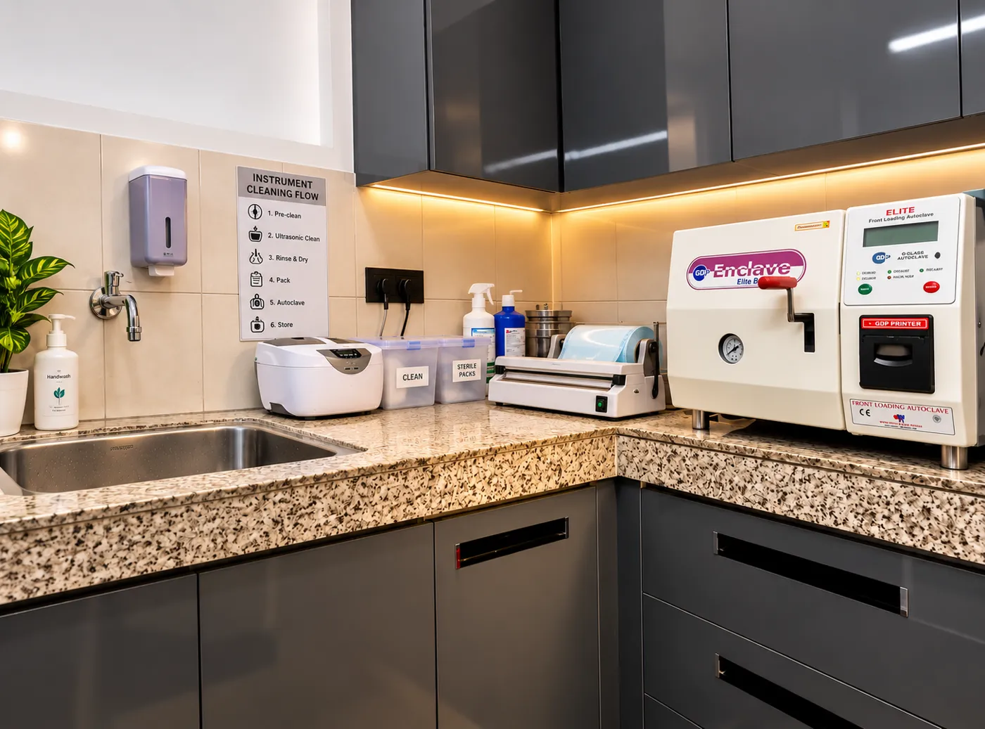 Sterilisation room – Healing Touch Dental, Sector 45 Gurgaon